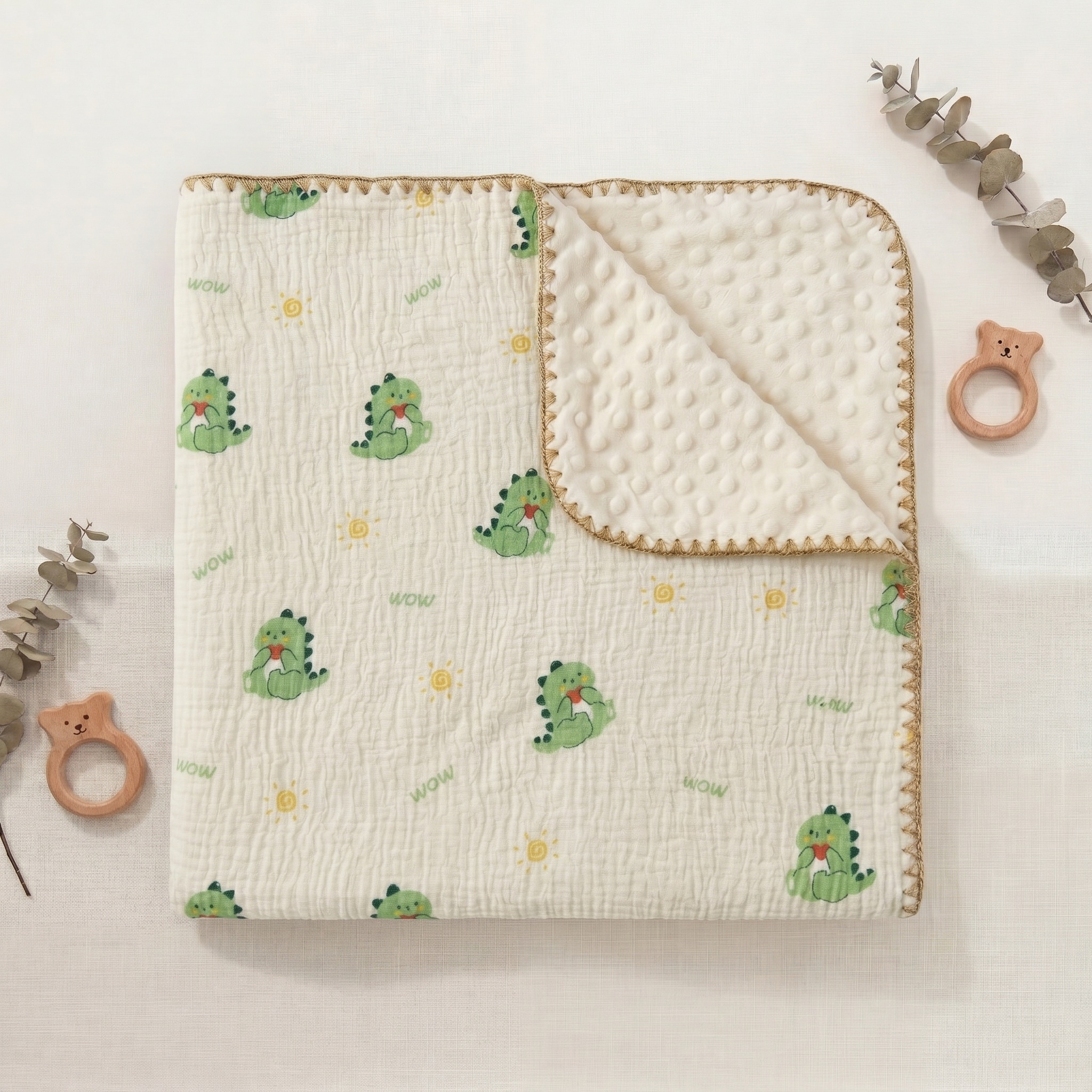 Baby 豆豆毯-恐龙 - Comfortable Baby Blanket