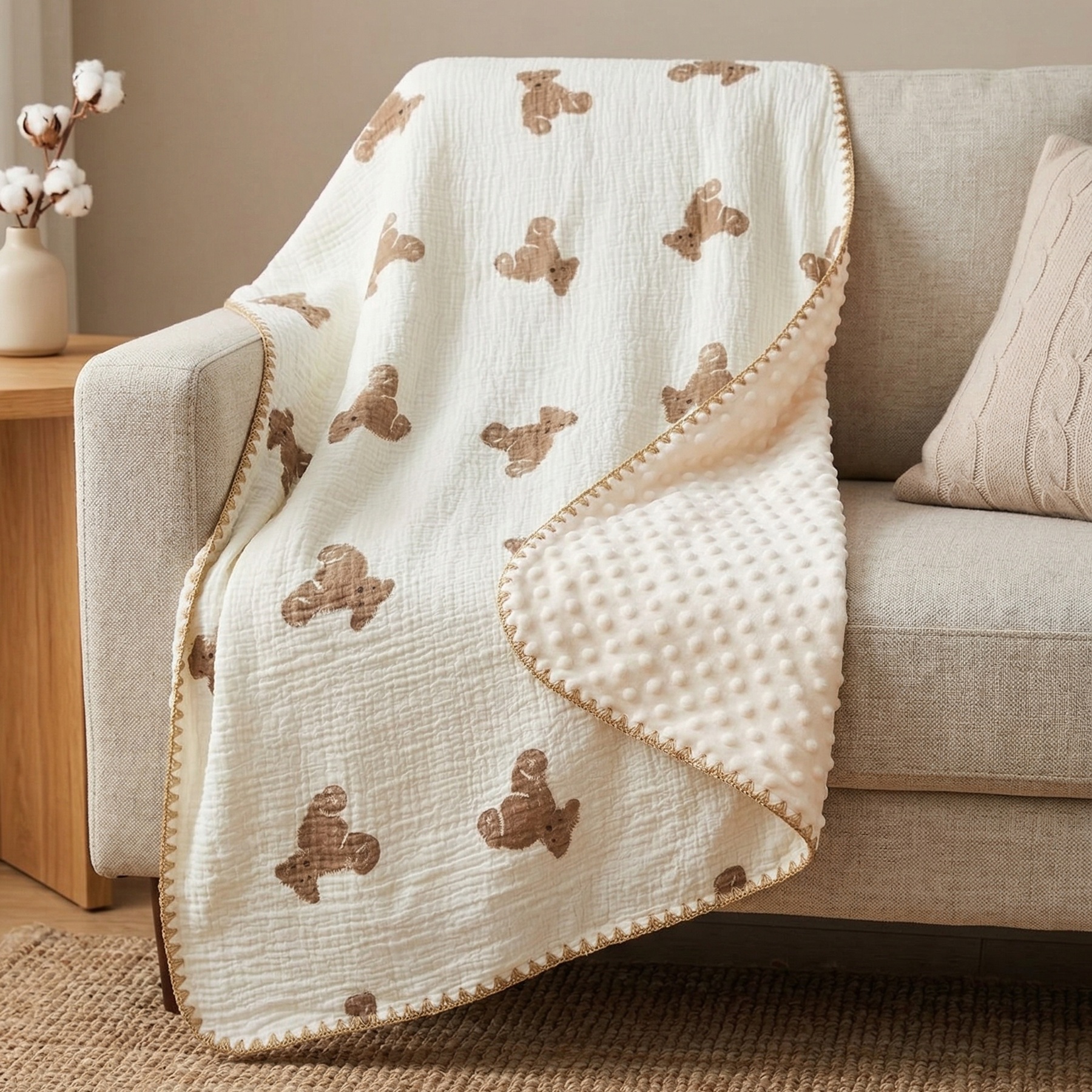 Baby 豆豆毯-小熊 - Comfortable Baby Blanket