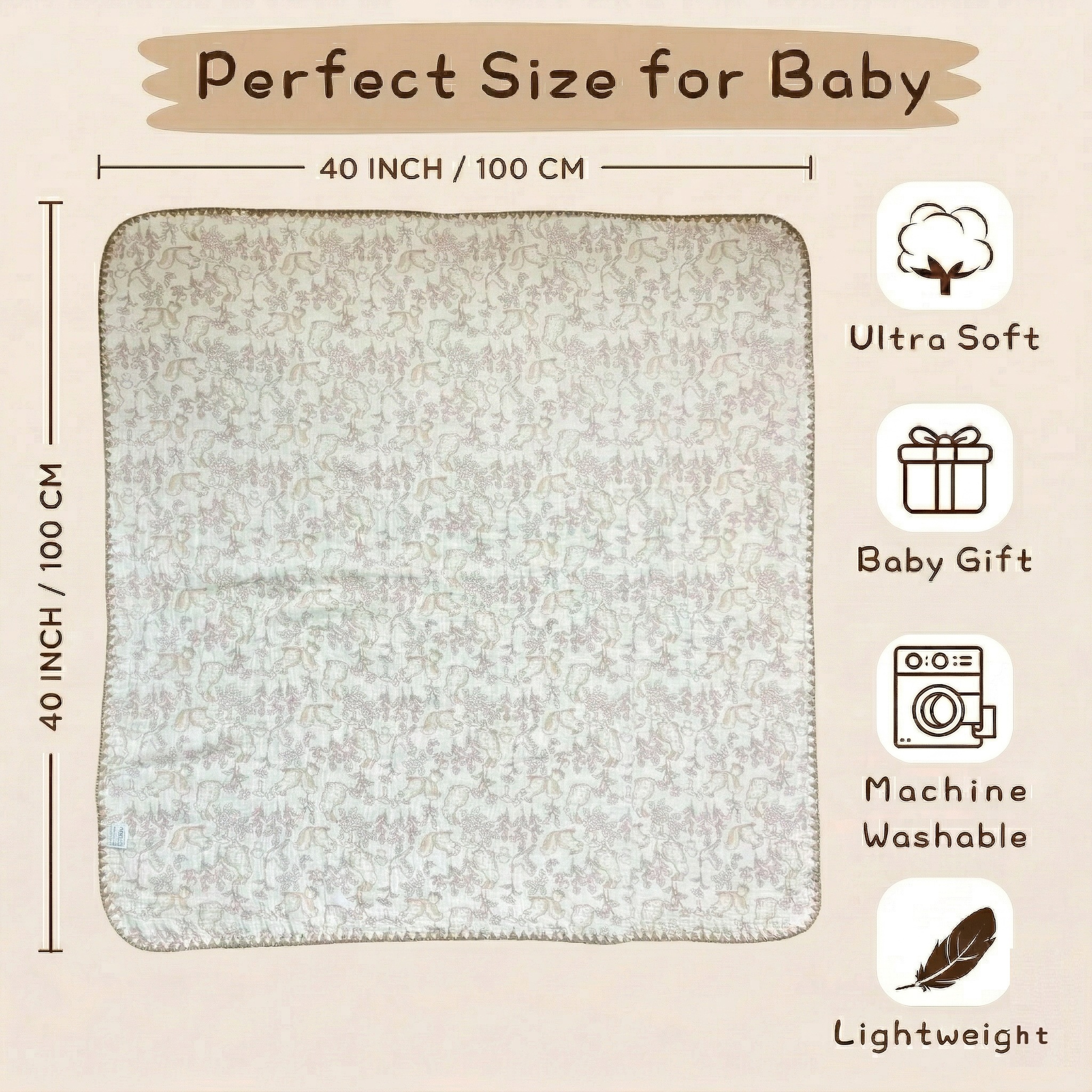 Baby 豆豆毯-丛林乐园 - Comfortable Baby Blanket