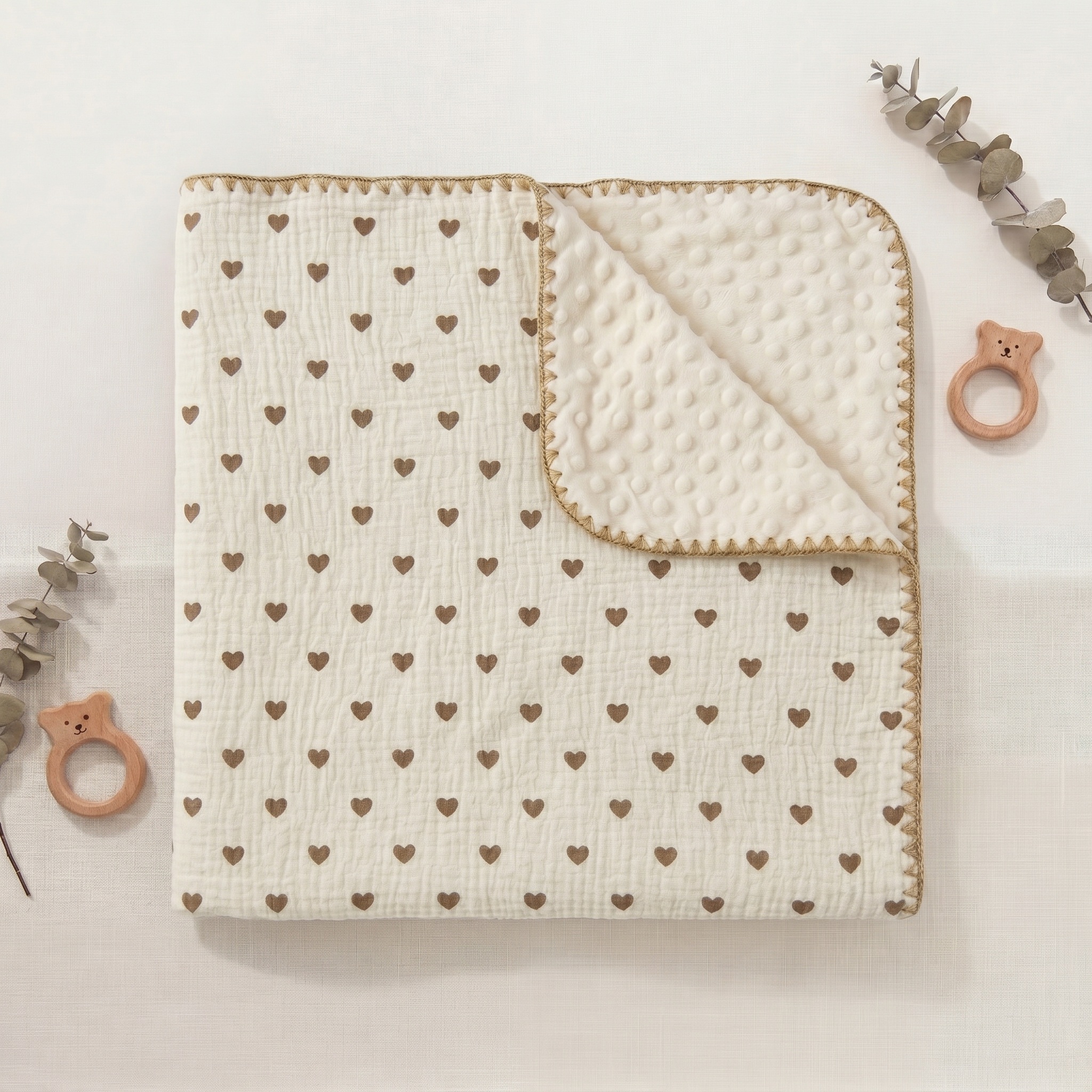 Baby 豆豆毯-爱心 - Comfortable Baby Blanket