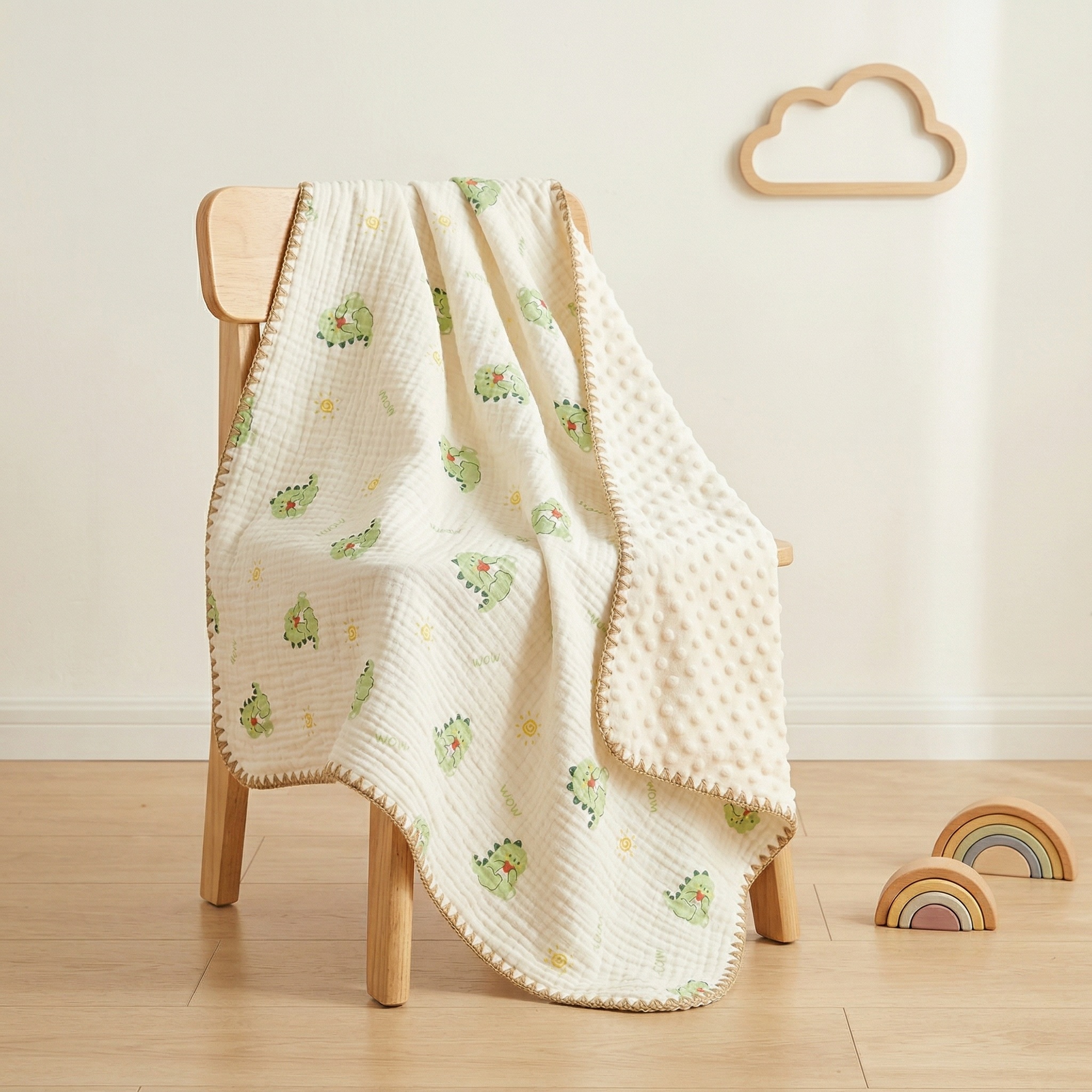 Baby 豆豆毯-恐龙 - Comfortable Baby Blanket