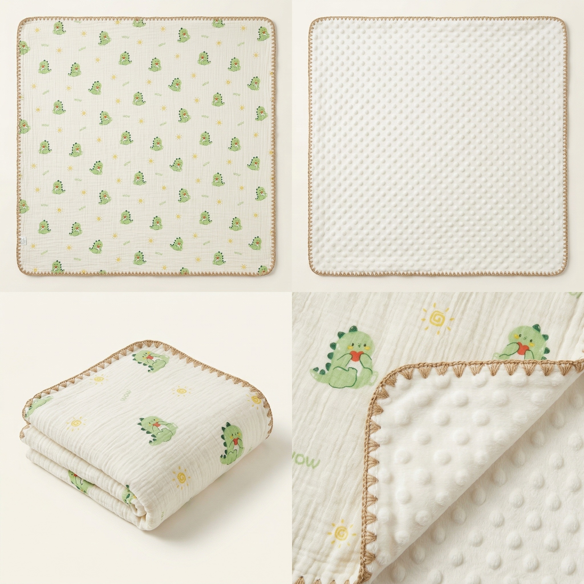 Baby 豆豆毯-恐龙 - Comfortable Baby Blanket